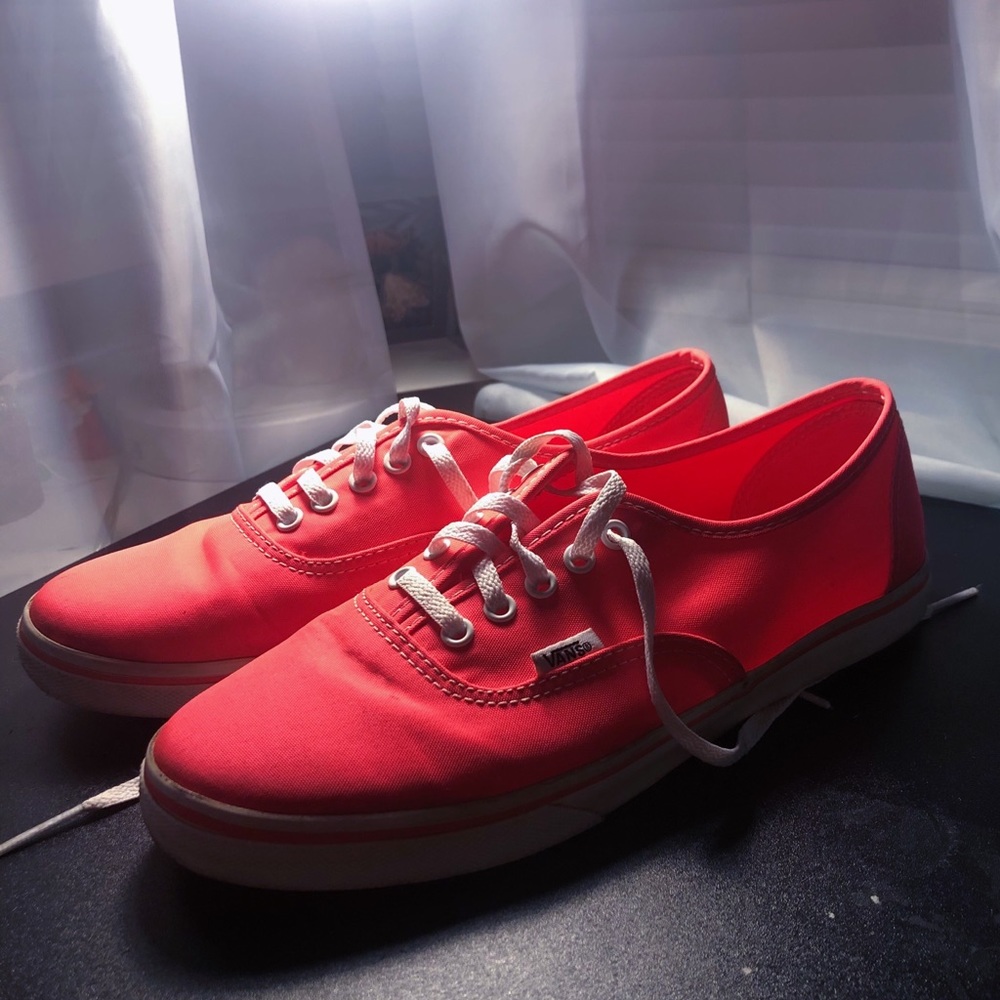 Neon pink “Authentic Style” Vans (Women’s US 8)